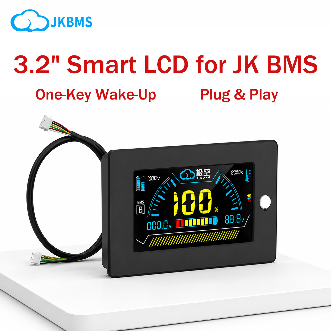 Smart Energy Monitor - จอแสดงผล LCD JIKONG JK BMS ขนาด