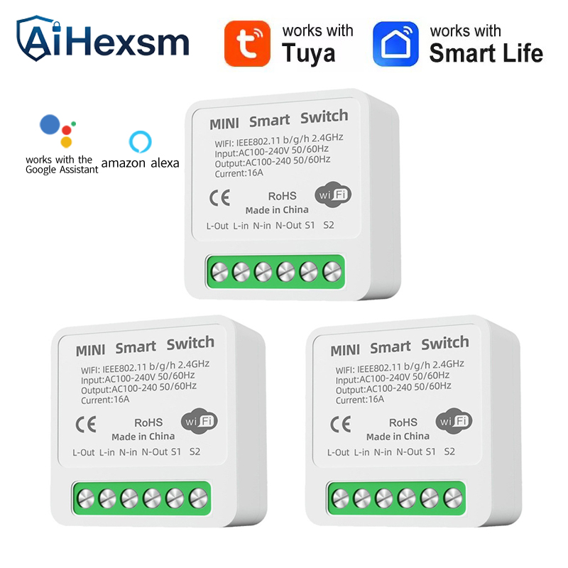 Smart Energy Monitor - สวิตช์อัจฉริยะ Tuya WiFi 16A ควบคุม 2