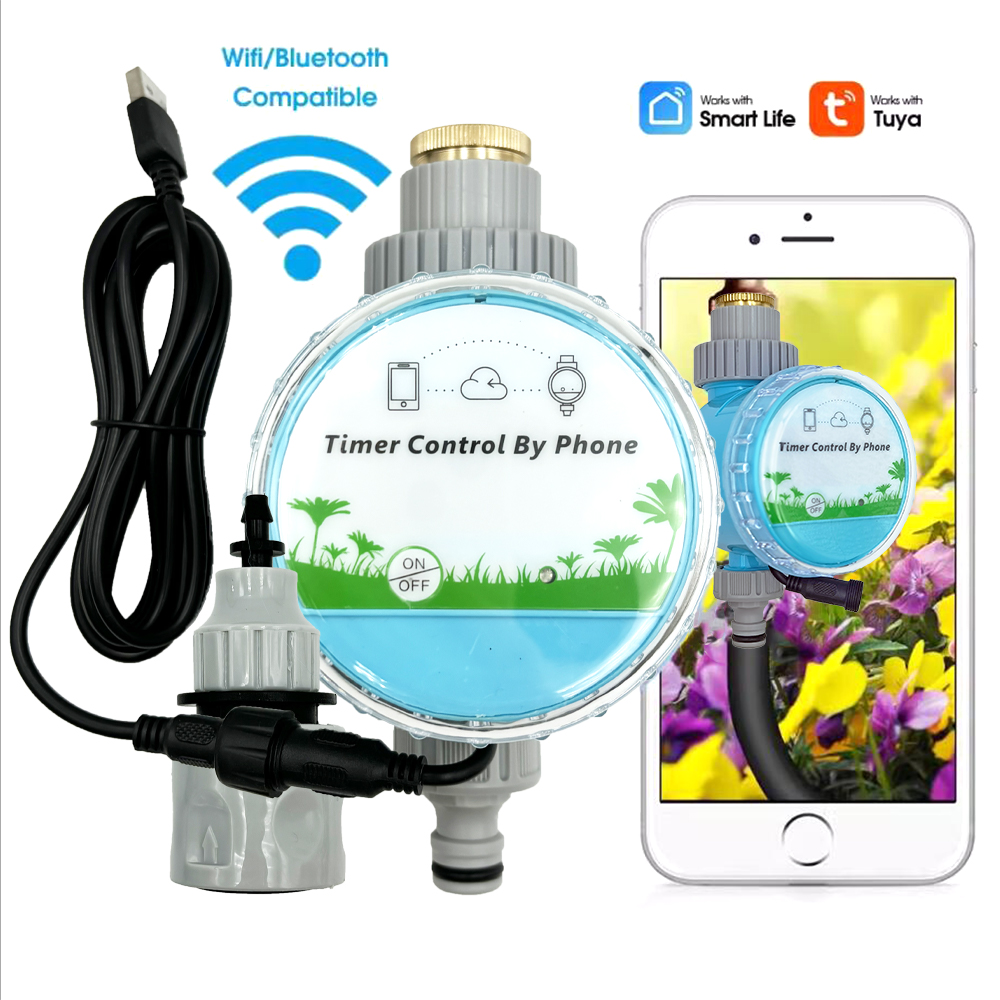 Smart Home Demo Kit - เครื่องตั้งเวลารดน้ำต้นไม้ในสวนแบบไร้สายระบบ WiFi ควบคุมระยะไกลสมาร์ทโฟนที่บ้านเรือนกระจกกลางแจ้งชุดอัตโนมัติเกตเวย์ในตัว