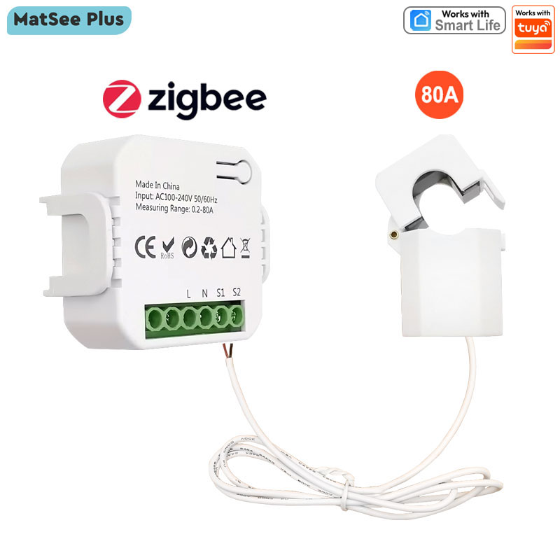 Smart Energy Monitor - สมาร์ทไลฟ์ ซิกบี แคลมป์ พาวเวอร์ มิเตอร์ดิจิตอล ตรวจวัดพลังงาน