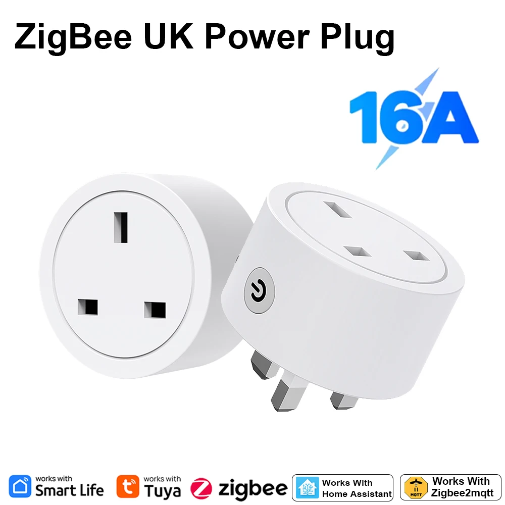 Smart Energy Monitor - ปลั๊กอัจฉริยะ Zigbee 16A แบบเต้ารับ UK ใช้งานร่วมกับ