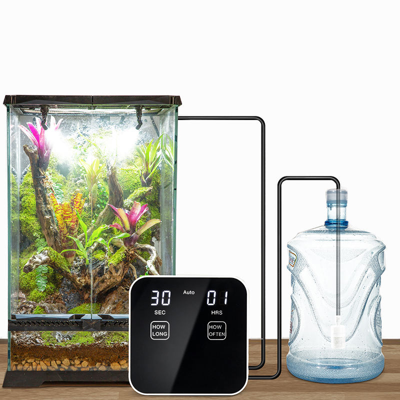 Smart Humidifier - ชุดเครื่องพ่นละอองน้ำอัตโนมัติสำหรับพืชพร้อมตั้งเวลา กล่องเพาะเลี้ยงพร้อมระบบพ่นอัตโนมัติสำหรับตู้เลี้ยงสัตว์เชิงน้ำแบบป่าฝน