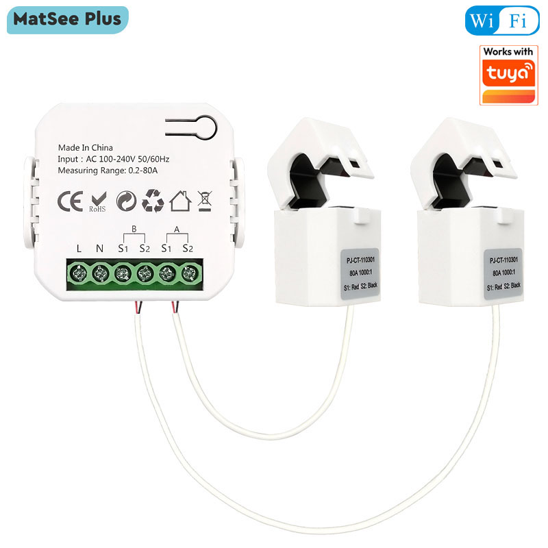 Smart Energy Monitor - มิเตอร์วัดพลังงานอัจฉริยะแบบ WiFi สองทิศทาง 1/2 ช่อง พร้อมเซ็นเซอร์วัดกระแสไฟฟ้า