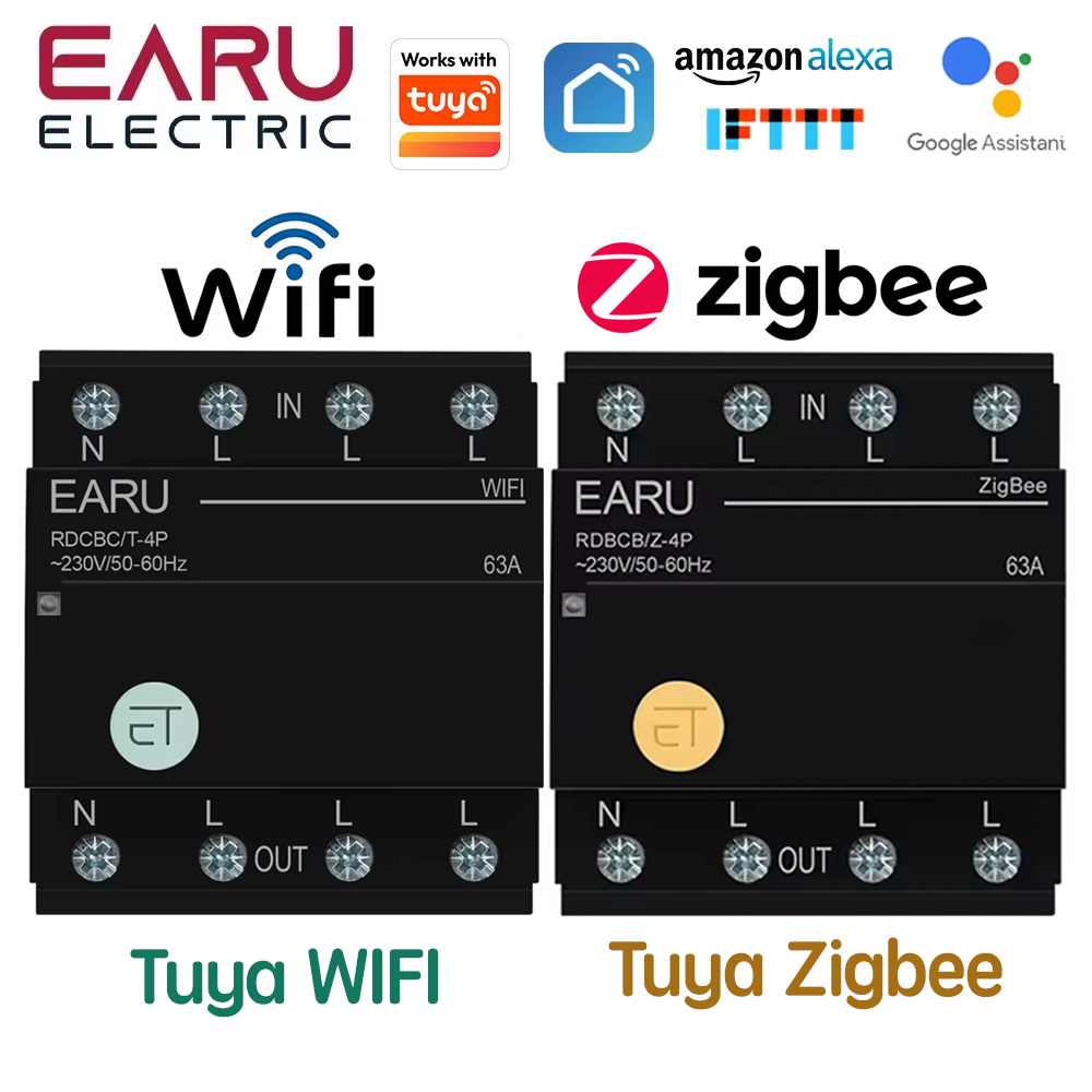 Smart Home Demo Kit - เบรกเกอร์วงจรสมาร์ท Tuya WiFi ZigBee MCB 3P+N