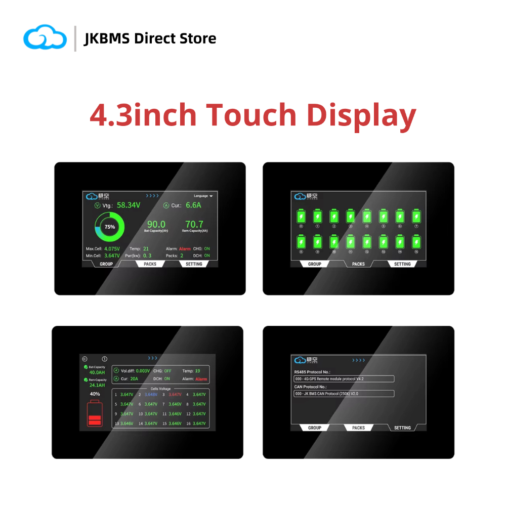 Smart Energy Monitor - จอแสดงผล JIKONG V19 JKBMS ขนาด 3.2
