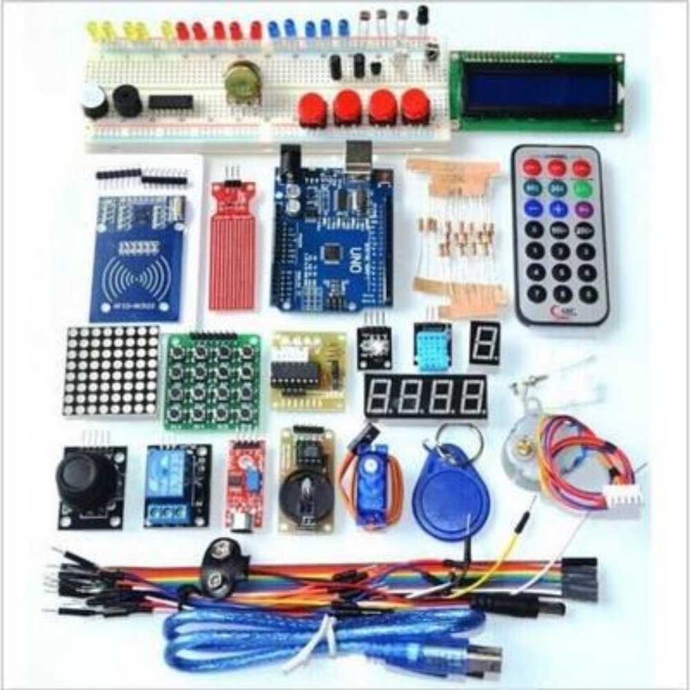 Smart Home Demo Kit - ชุดเริ่มต้นอาร์ดูโน่ UNO R3 พร้อมไดรเวอร์สเต็ปเปอร์ ตัวอ่าน RFID