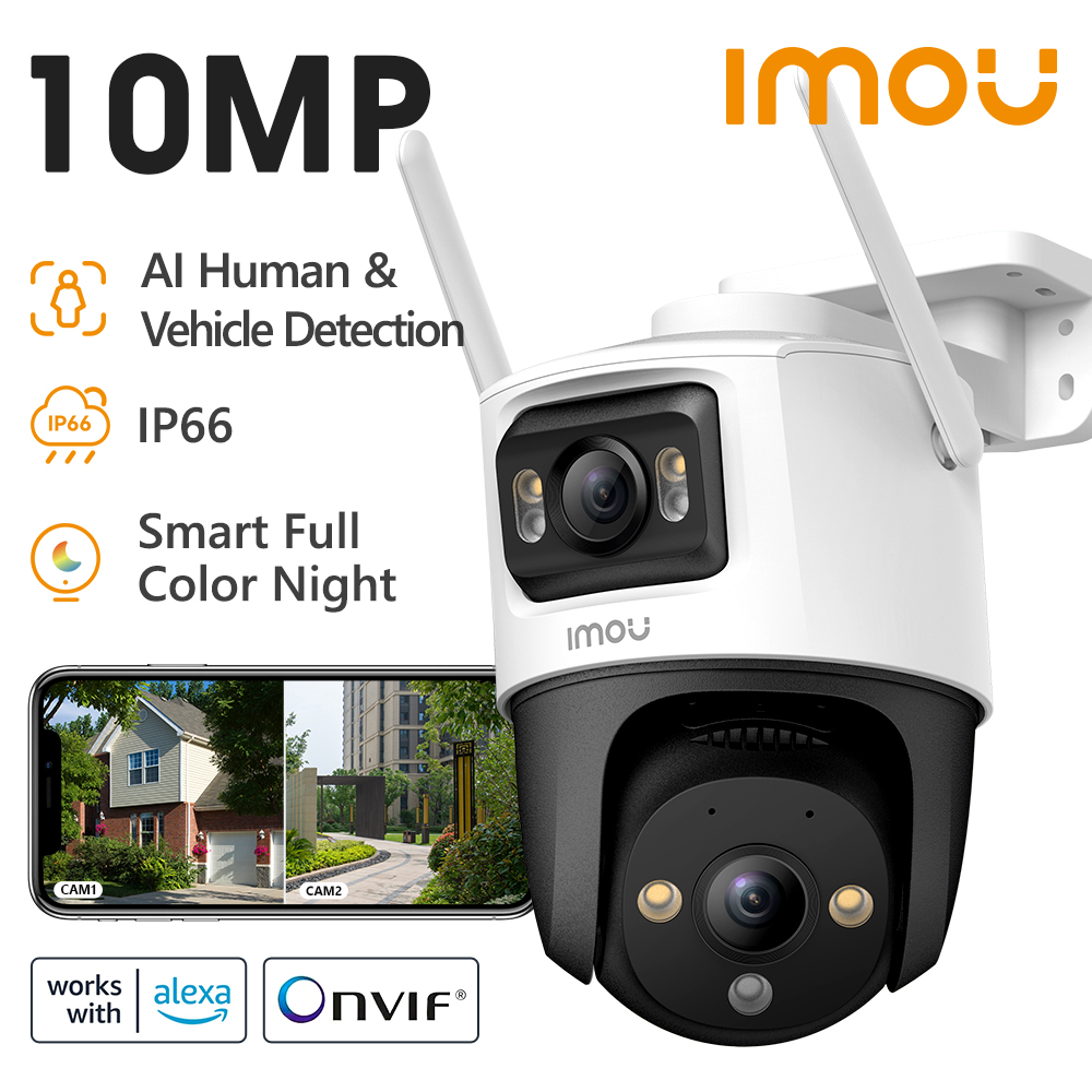 Smart Home Camera Ezviz - IMOU Dual เลนส์กล้องกลางแจ้ง PT กล้อง Home