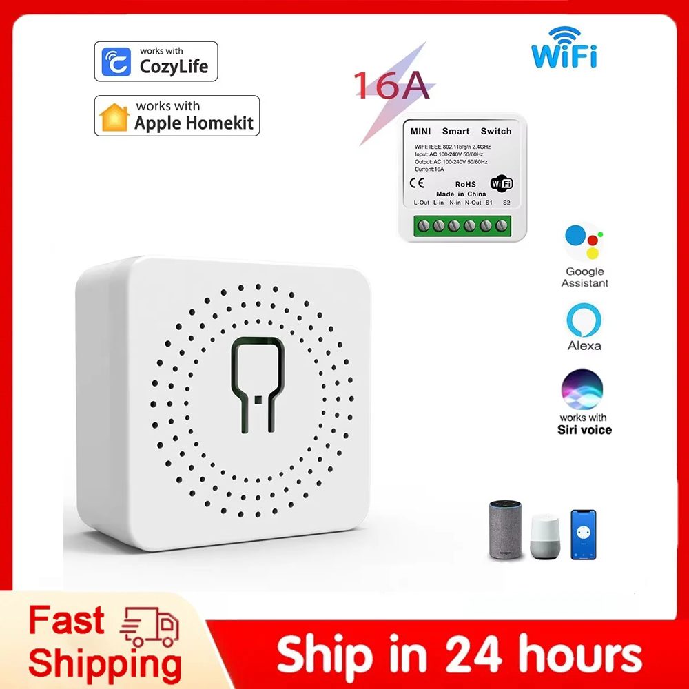 Smart Home Miniature - สวิตช์อัจฉริยะ Mini Wifi รีเลย์เบรกเกอร์ Siri Voice