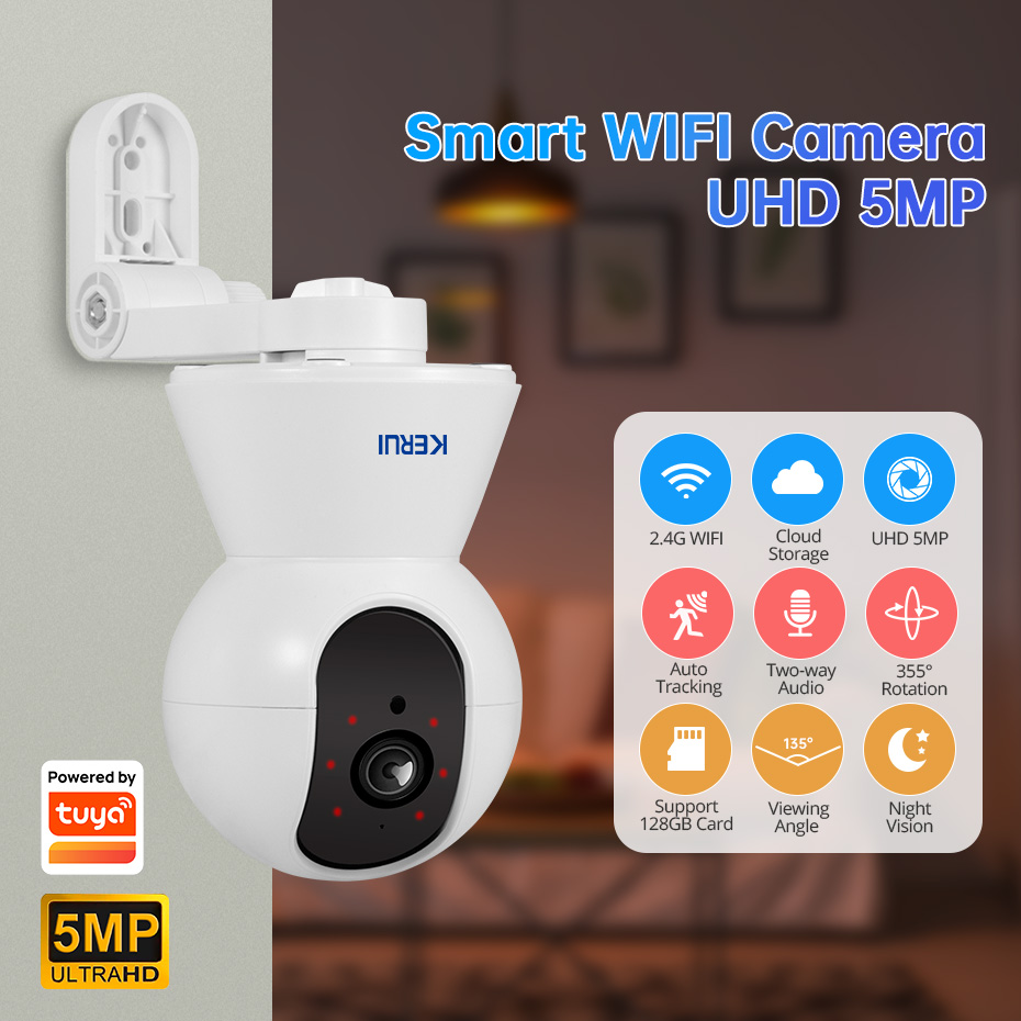 KERUI 4K 8MP Tuyaสมาร์ทMini Wi - Smart Home Camera Ezviz บทวิจารณ์และราคา