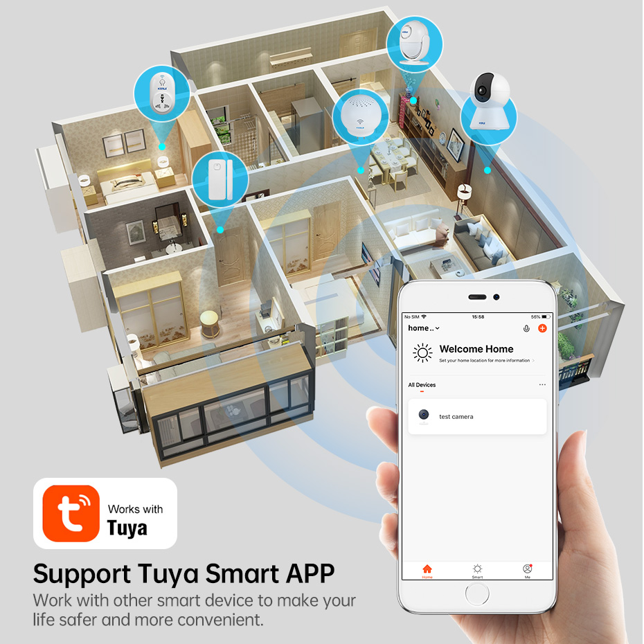 KERUI 4K 8MP Tuyaสมาร์ทMini Wi - Smart Home Camera Ezviz บทวิจารณ์และราคา
