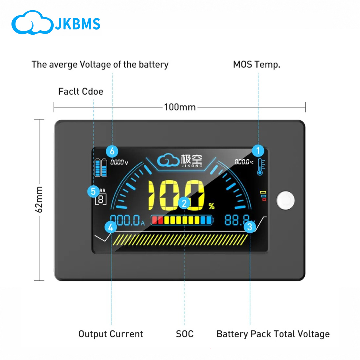 จอแสดงผล LCD JIKONG JK BMS ขนา - Smart Energy Monitor บทวิจารณ์และราคา