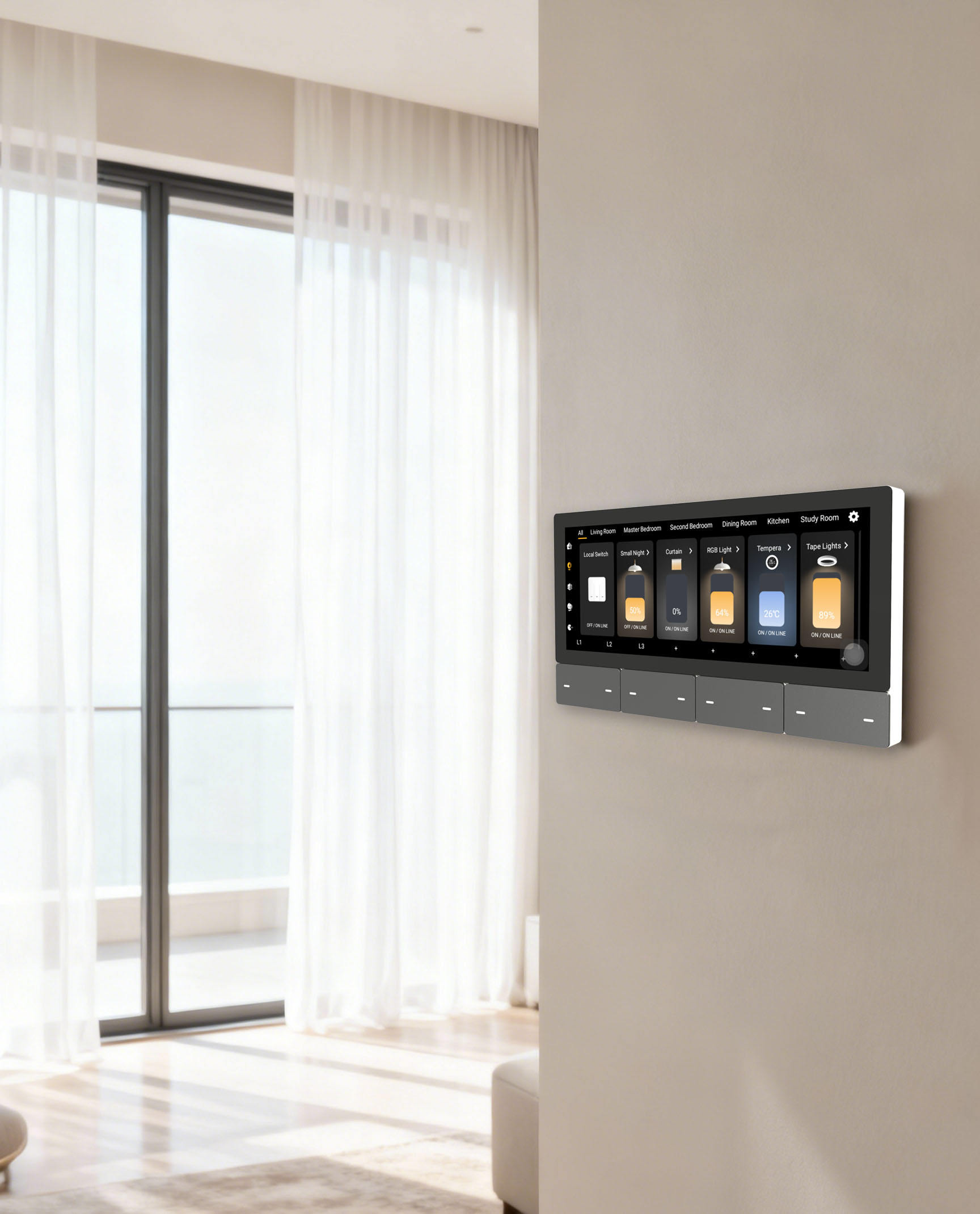 เครื่องเล่นเพลงหน้าจอสัมผัส F5 - Smart Home Control Panel บทวิจารณ์และราคา