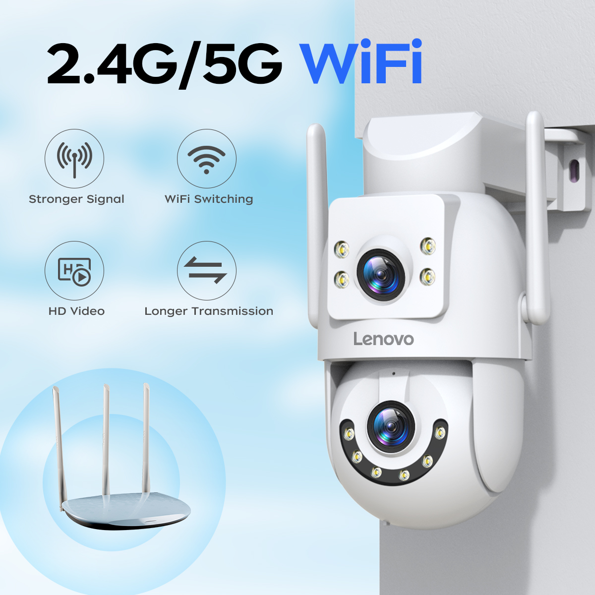 Lenovo HD กล้อง PTZ กลางแจ้ง 6 - Smart Home Camera Ezviz บทวิจารณ์และราคา