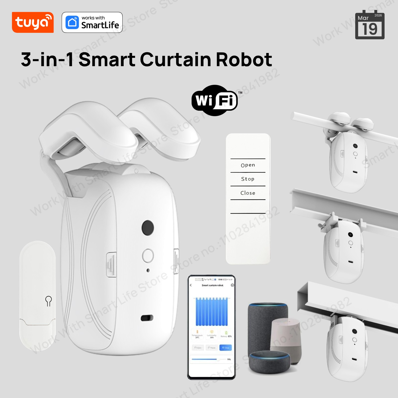1/2 ชิ้น หุ่นยนต์ม่านอัจฉริยะ  - Smart Home Control Panel บทวิจารณ์และราคา