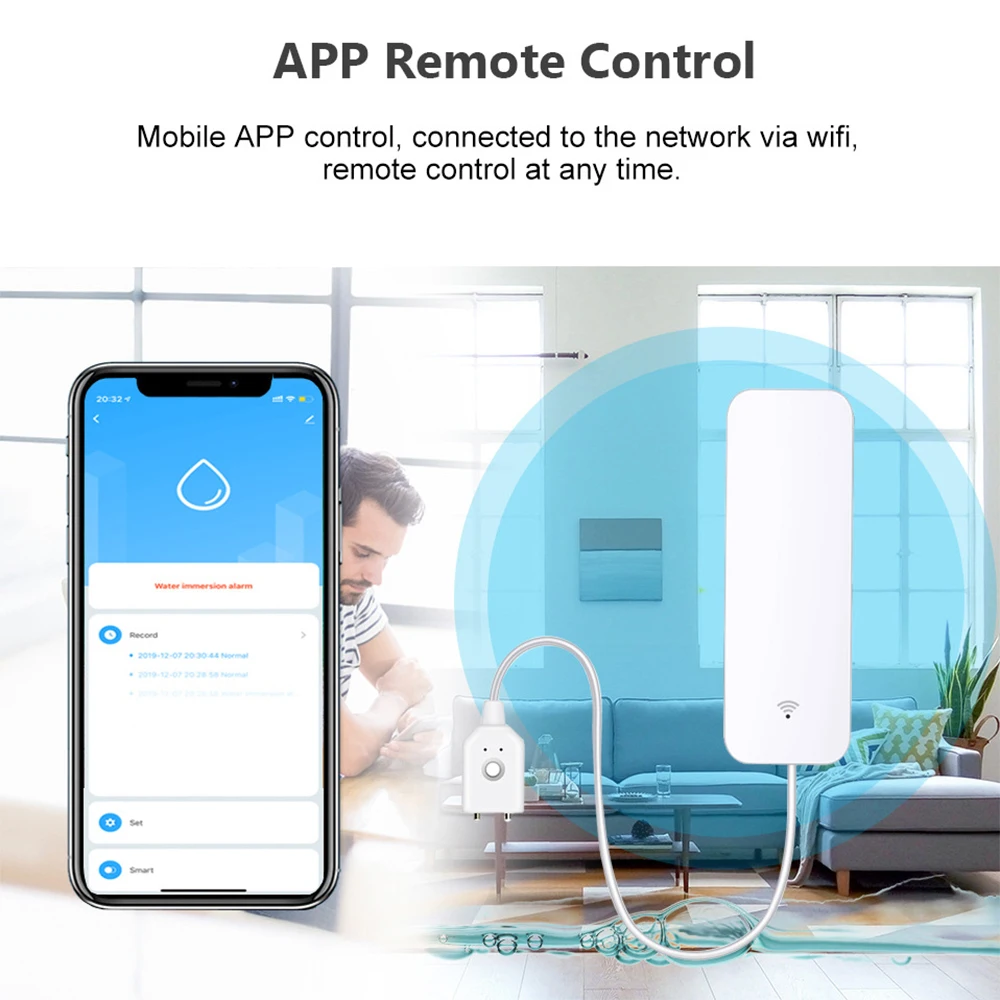 เซ็นเซอร์น้ำ Tuya WiFi Zigbee  - Smart Home Yale บทวิจารณ์และราคา