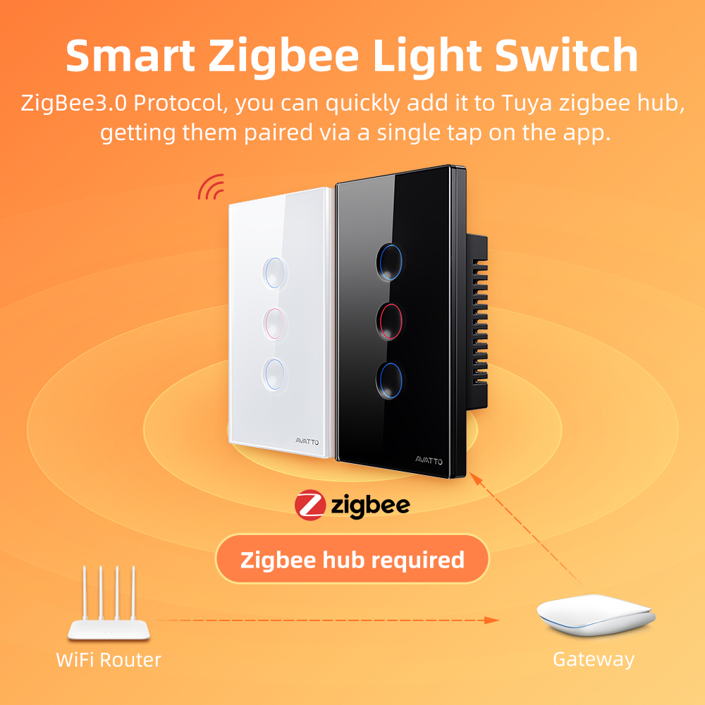 AVATTO 1/2/3/4 Gang ZigBee สวิ - Smart Home Yale บทวิจารณ์และราคา