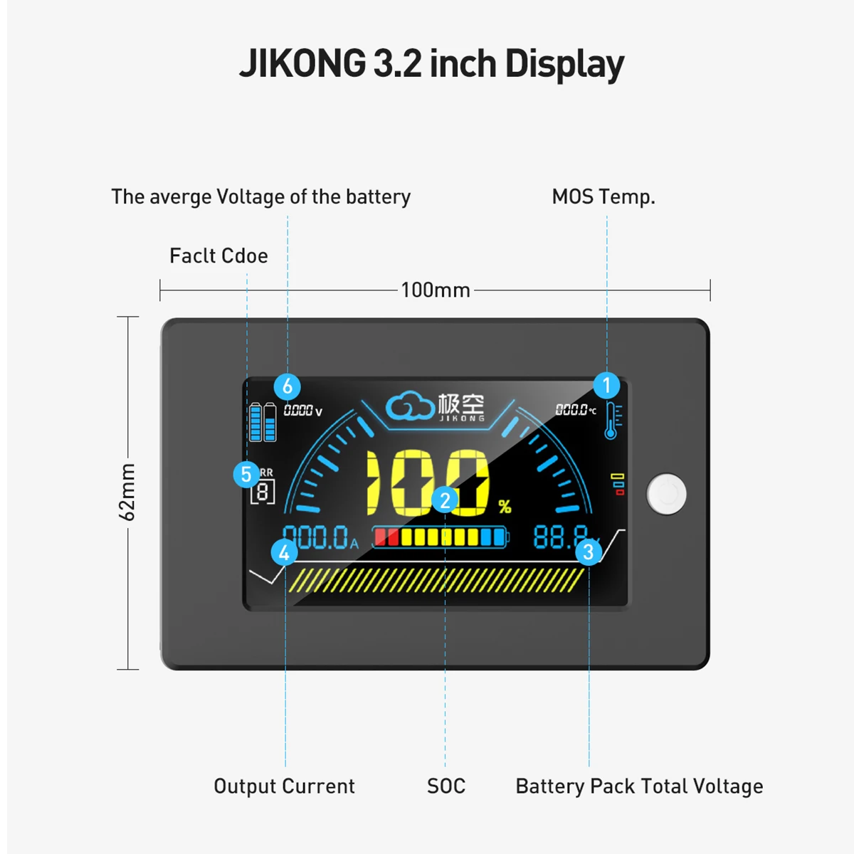 จอแสดงผล JIKONG V19 JKBMS ขนาด - Smart Energy Monitor บทวิจารณ์และราคา