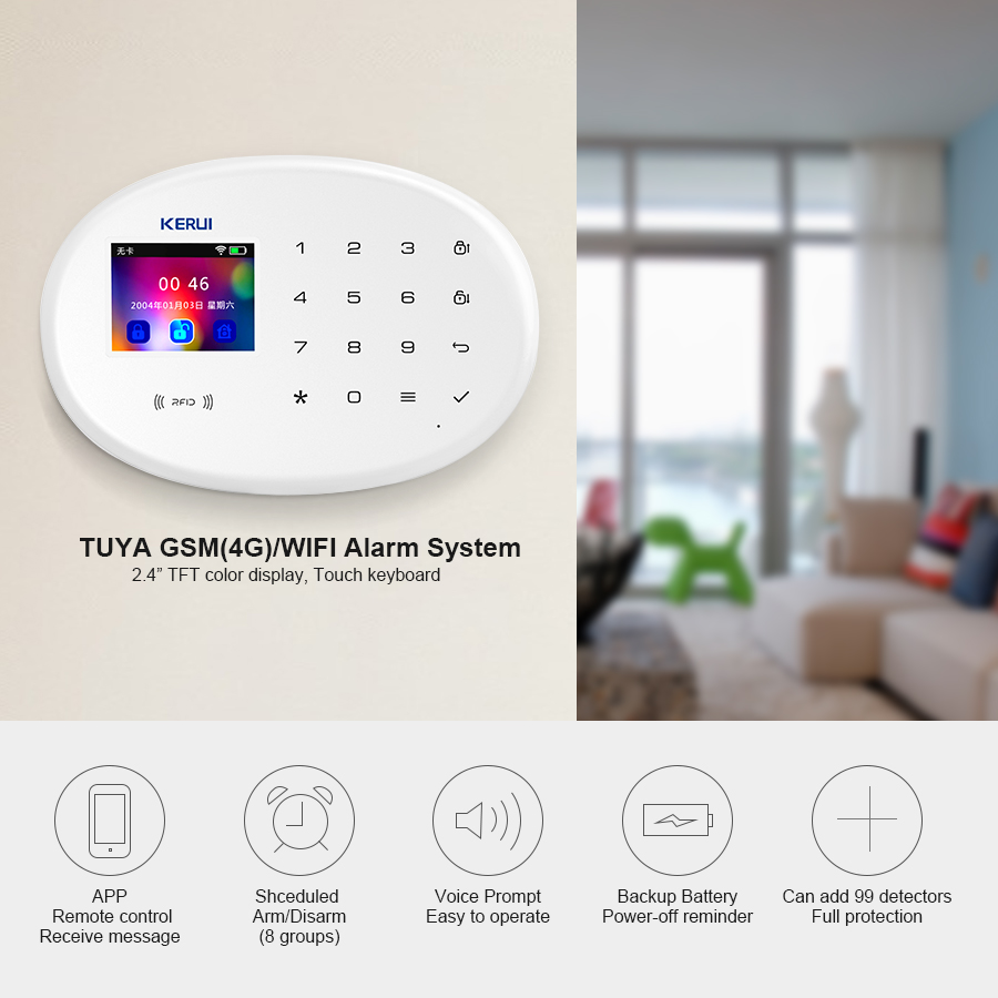 KERUI W202 WIFI GSM ALARM Syst - Smart Home Demo Kit บทวิจารณ์และราคา