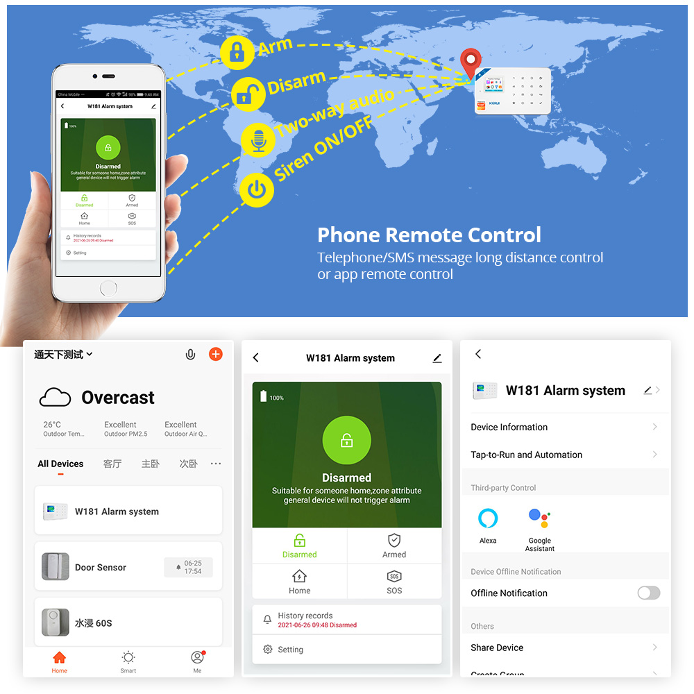 KERUI Security Alarm System ชุ - Smart Home Demo Kit บทวิจารณ์และราคา