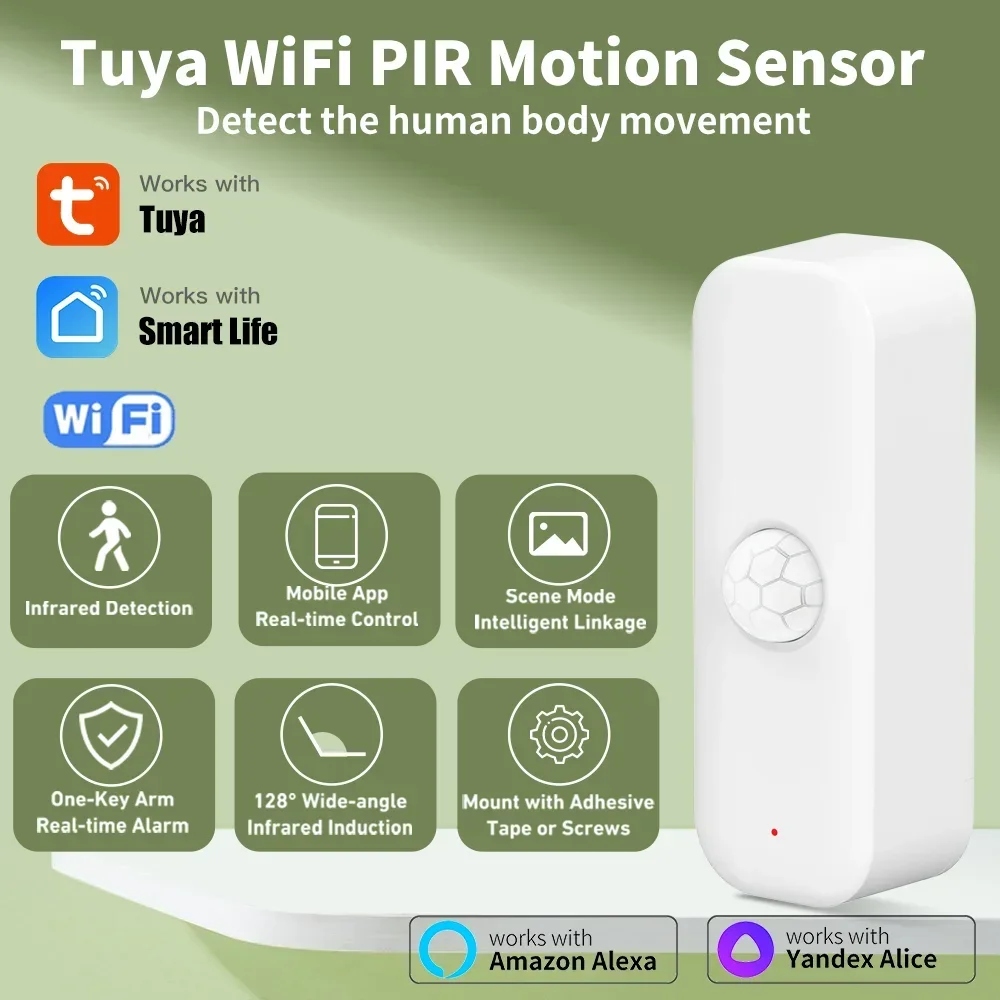 Tuya WiFI Motion Sensor PIR สม - Smart Home Yale บทวิจารณ์และราคา